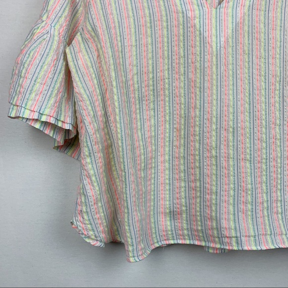 A New Day V-Neck Bell Sleeves Vibrant Color Tunic - Picture 8 of 8